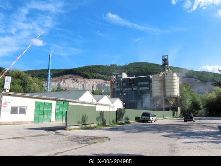 Perlite mine and processing plant - Pálháza - Hungary-stock-foto