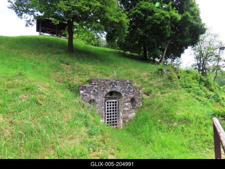 Gold mine gate - Telkibánya - Hungary-stock-foto