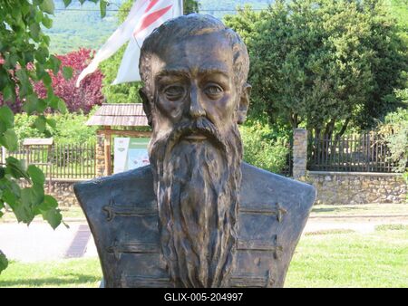 Bust of crown guard Péter Perényi - Füzér - Hungary-stock-foto