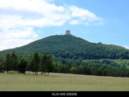 Regéc Castle is on top of Regéc Hill.- Hungary-stock-foto