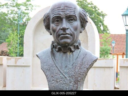 Bust of Paracelsus - Tokaj - Wine - Hungary-stock-foto