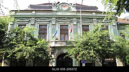 Kalocsa - City Hall - Hungary-stock-foto