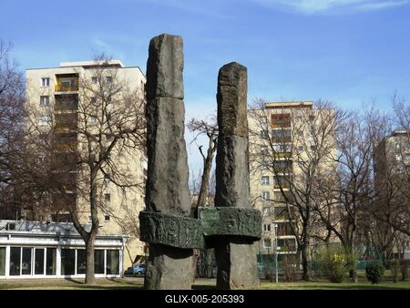 The worker-peasant alliance Monument - Budapest - Kőbánya-stock-foto