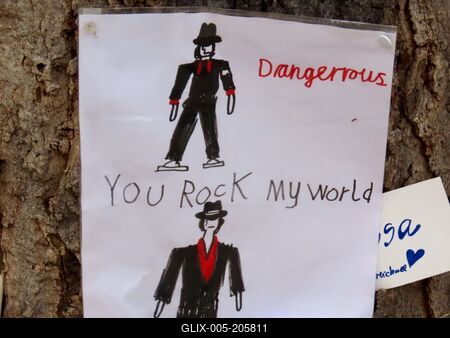 Michael Jackson memorial tree in downtown Budapest-stock-foto