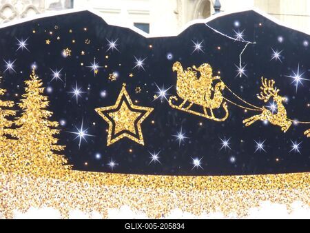 Christmas atmosphere decoration on Szent István square - Budapest-stock-foto