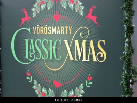 The emblem of the Vörösmarty Square Christmas Fair - Budapest-stock-foto