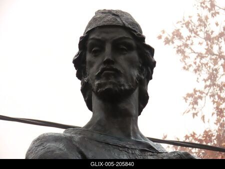 Statue of Sota Rustaveli - Georgian poet and thinker - Budapest-stock-foto