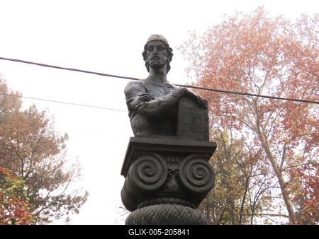Statue of Sota Rustaveli - Georgian poet and thinker - Budapest-stock-foto