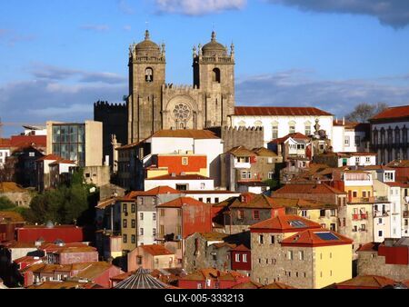 Porto - Sé Cathedral - Panorama - Portugal-stock-foto