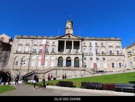 Porto - Stock Exchange Palace - Portugal-stock-foto