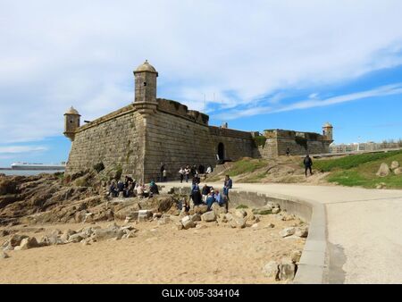 Porto - Fortress - Atlantic coast - Portugal - Cheese Castle-stock-foto