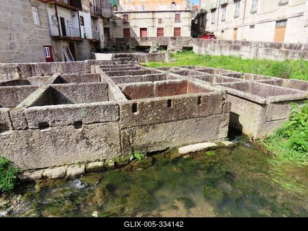 Guimarães - Medieval water reservoir system - UNESCO - Portugal-stock-foto