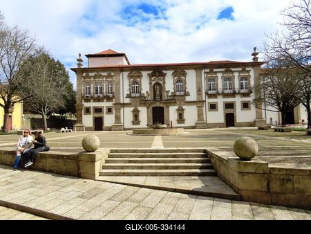 The Town Hal of Guimarães - Portugal-stock-foto