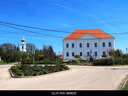 Jánoshida - Premontrean order Castle - Hungary-stock-foto