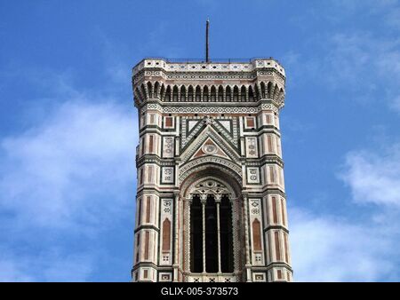 Giotto's bell tower - Florence - Firenze - 1359-stock-foto