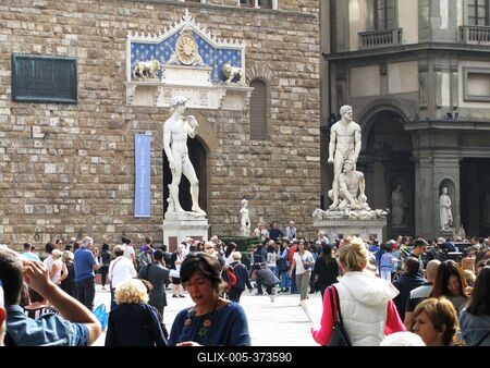 Firenze - Florence - Piazza della Signoria - Tourism-stock-foto
