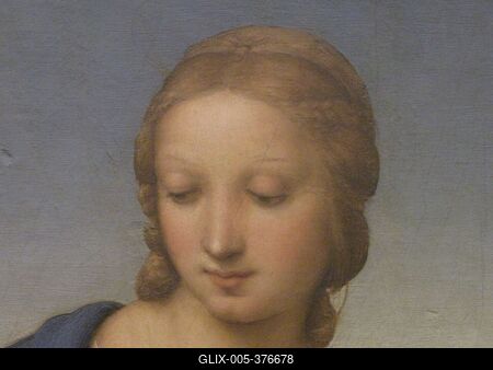 Detail Madonna with Child and Little Boy - Raphael - Florence - Uffizi-stock-foto