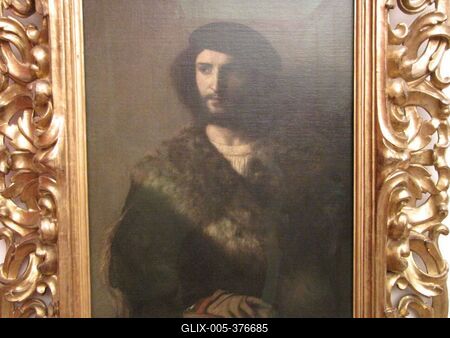 Portrait of a Knight of Malta - Tiziano - Florence - Uffizi-stock-foto