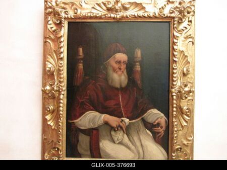 Portrait of Pope Julius II - Raffaello - Florence - Uffizi-stock-foto