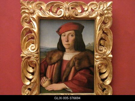 Young Man with an Apple - Raffaello - Florence - Uffizi-stock-foto