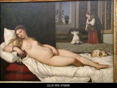Venus of Urbino - Uffizi Gallery - Florence - Tiziano-stock-foto