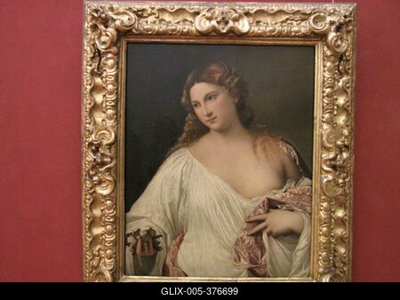 Flora - Titiano - Florence - Uffizi Gallery-stock-foto