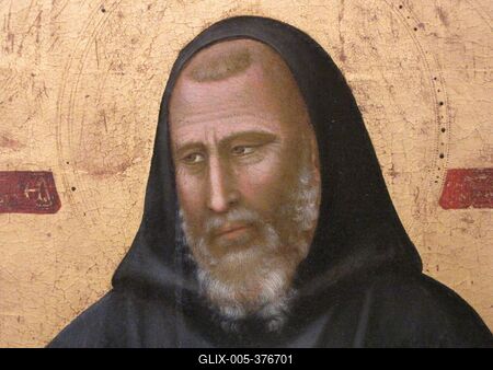 Evangelist Benedict - Giotto - Florence - Uffizi-stock-foto