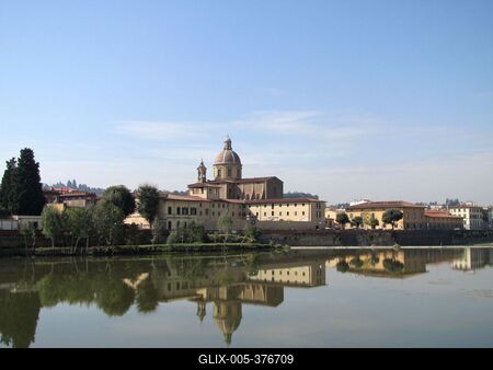 Florence - Church and Cistercian monastery of San Frediano in Cestello-stock-foto