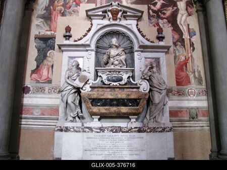 Tomb of Galileo Galilei - Florence - Santa Croce-stock-foto