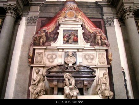 Tomb of Michelangelo - Giorgio Vasari - Florence - Santa Croce-stock-foto