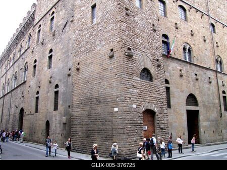Florence - Bargello fortress-palace - Magistrate Captain-stock-foto