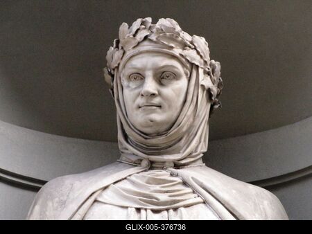 Statue of Giovanni Boccaccio - Florence - Firenze - Gallery Uffizi-stock-foto