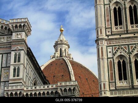 Firente - Floirence - Dome Cupole - Brunelleschi - Giotto Tower-stock-foto