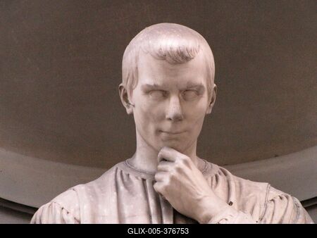 Statue of Niccoló Macchiavelli - Florence - Firenze - Zffizi Gallery-stock-foto