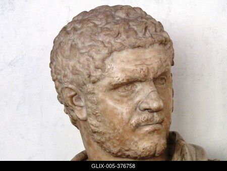 Bust of Emperor Caracalla - Florence - Uffizi Gallery-stock-foto