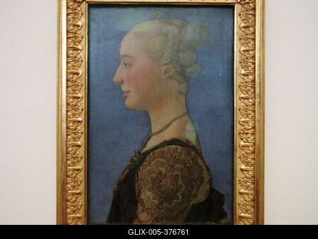 Portrait of a Woman - Piero del Pollaiolo - Florence - Uffizi-stock-foto