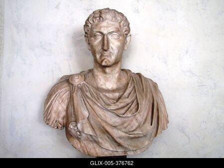 Bust of Emperor Nero - Florence - Uffizi Gallery-stock-foto