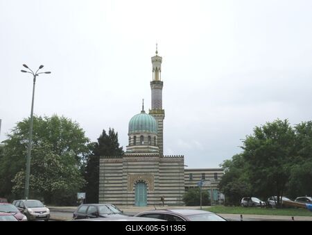 Potsdam, 1 July 2017A Mosque similar steam engine house.Mecsetre hasonl?t? g?zg?ph?z. IV. Frigyes Vilmos ?tlete alapj?n ?p?lt.-stock-foto