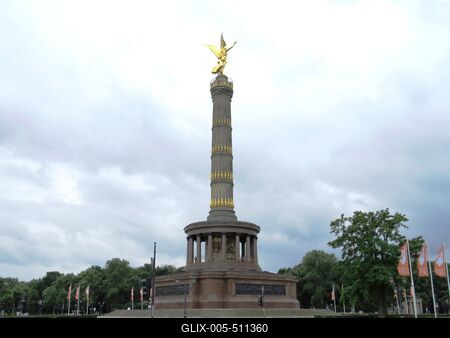 Berlin, 1 July 2017The Victory Column (Siegess?ule) of Berlin. A Diadaloszlop (Siegess?ule). Heinrich Strack tervei szerint ?p?lt 1964-ben a porosz-d?n h?bor?ban aratott gy?zelem eml?k?re.-stock-foto