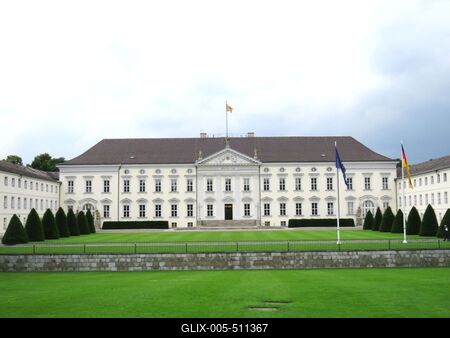 Berlin, 20 June 2017The Bellevue Palace, the official residence of the President of Germany.A Bellevue palota, a n?met ?llamf? hivatala.-stock-foto