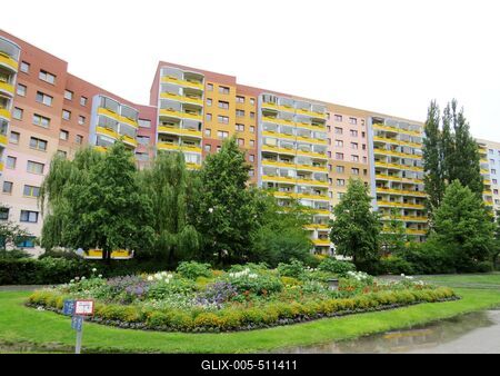 Potsdam, 1 July 2017Apartment buildings.Potsdami lak?h?zak.-stock-foto