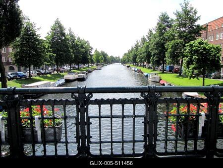 Canal view - Amsterdam - Admiralengracht-stock-foto