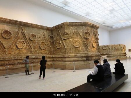 Berlin, 23 March 2018 The ruins of the Palace of Mshatta (Jordan) from the 7th Century AD.A mshattai (Jord?nia) palota homlokzat?nak t?red?ke a Krisztus ut?ni (id?sz?m?t?sunk szerinti) VII. sz-b?l. II. Umajjad al-Walid kalifa uralkod?sa alatt ?p?lt.-stock-foto