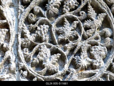 Berlin, 23 March 2018 Carved stone of the ruins of the Palace of Mshatta (Jordan) from the 7th Century AD.A mshattai (Jord?nia) palota homlokzat?nak faragott k?ve a Krisztus ut?ni (id?sz?m?t?sunk szerinti) VII. sz-b?l. II. Umajjad al-Walid kalifa uralkod?sa alatt ?p?lt.-stock-foto