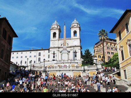 Rome - Trinit? dei Monti - Piazza di Spagna - Staircase-stock-foto