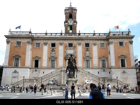 Rome - Capitol - Michelangelo-stock-foto