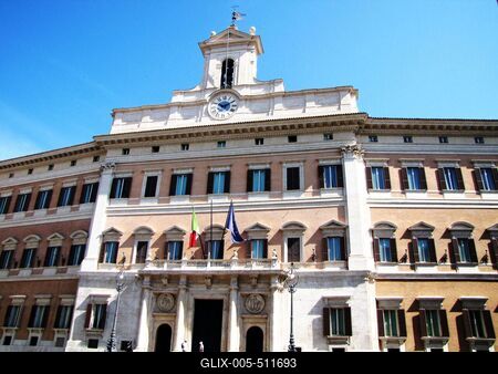Rome - Italian Parliament - Montecitorio Palace-stock-foto