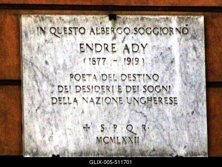 R?ma - Ady Endre eml?kt?bla-stock-foto
