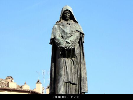 Giordano Bruno statue in Campo d? Fiori - Rome --stock-foto
