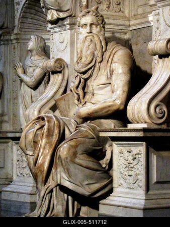 Michelangelo - Moses - Rome-stock-foto